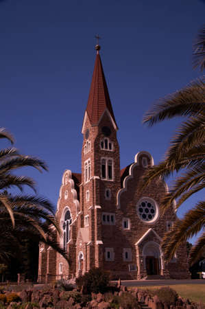 Lutheran church in Windhoek, Namibiaの写真素材