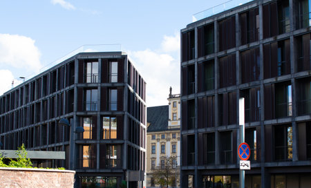 Modern architecture showcases sleek design in city center