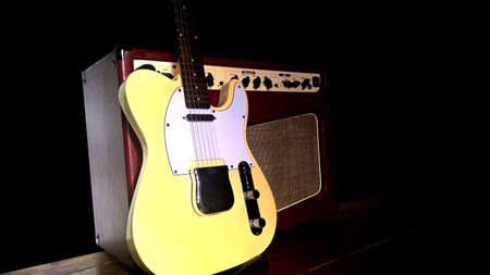 Electric guitar and Guitar Amplifierの写真素材