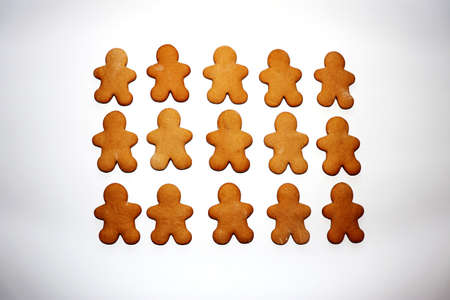 Gingerbread men background - Christmas cookies