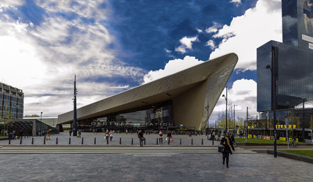Central railway station in Rotterdam, Netherlands.のeditorial素材