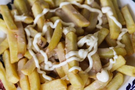 close up of Potato Friesの写真素材