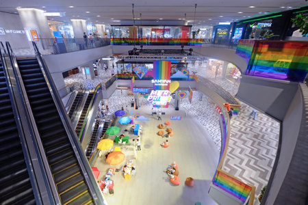 BANGKOK, THAILAND - 11th JUNE 2022: SAMYAN MITRTOWN Shopping Mall in capital city of Thailand,...