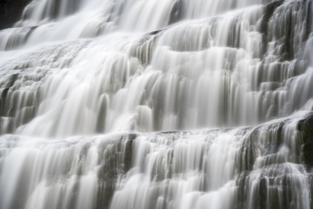 Mighty Dynjandi waterfall in the Westfjords of Icelandの写真素材