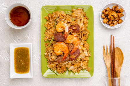 Kwetiau goreng medan or char kway teow It is made from noodles, which are stir fried in cooking oil...