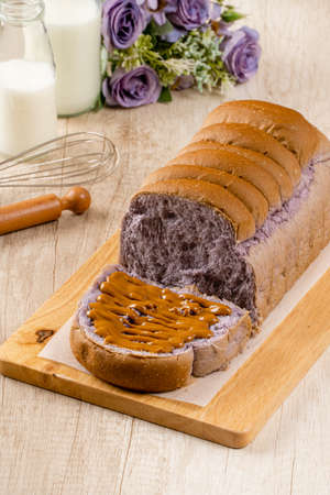 Roti sisir or Homemade Sweet Soft Pull Over Bread. Roti sisir is an  traditional bread that is much liked by the Indonesian people for breakfastの写真素材