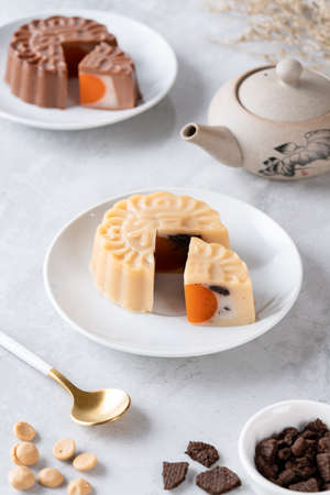 A mooncake pudding is a Chinese bakery product traditionally eaten during the Mid-Autumn Festival....
