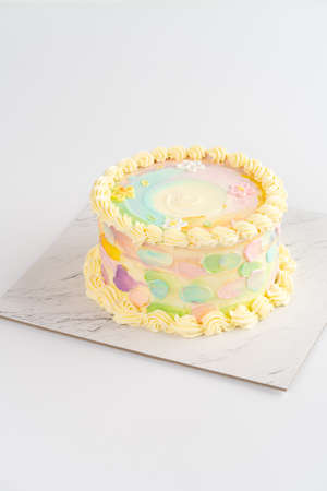 Small bento cake as a birthday present with Korean style cakes