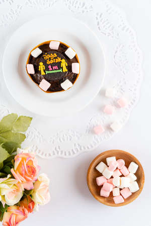 Martabak Mini or Martabak Mini Bangka with various Topping. The martabak mini bangka is made from a...