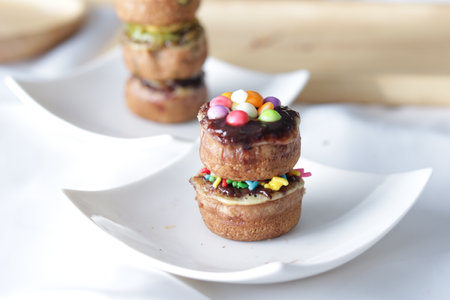 Mini Hok Lo Pan or Martabak mini with various Topping.. Martabak Mini is snack from Indonesia...