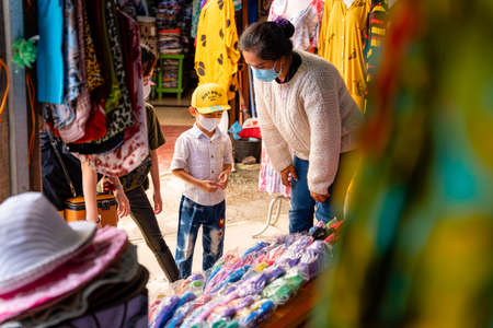 BERASTAGI, INDONESIA - SEPTEMBER 28,2021. Berastagi Fruit Market, North Sumatra a regionally famous traditional market selling local fruits souvenirs. Berastagi is famous for its passion fruit.のeditorial素材