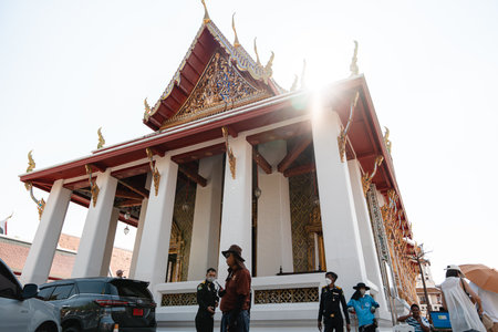 Bangkok,Thailand - February, 14 2023 :Wat Arun is a Buddhist temple in the Bangkok Yai district of Bangkok, Thailand. It is situated on Thonburi on the west bank of the Chao Phraya River.のeditorial素材