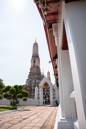 Bangkok,Thailand - February, 14 2023 :Wat Arun is a Buddhist temple in the Bangkok Yai district of Bangkok, Thailand. It is situated on Thonburi on the west bank of the Chao Phraya River.のeditorial素材