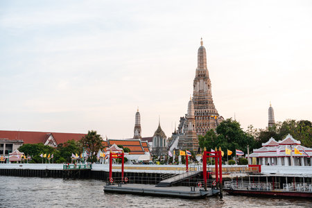 Bangkok,Thailand - February, 14 2023 :Wat Arun is a Buddhist temple in the Bangkok Yai district of Bangkok, Thailand. It is situated on Thonburi on the west bank of the Chao Phraya River.のeditorial素材