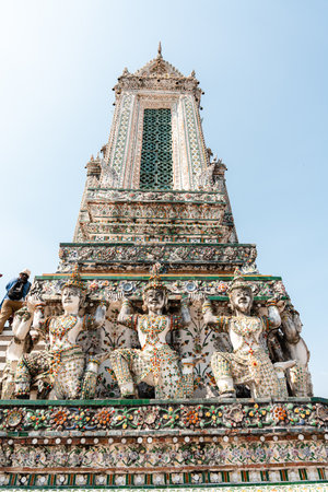Bangkok,Thailand - February, 14 2023 :Wat Arun is a Buddhist temple in the Bangkok Yai district of Bangkok, Thailand. It is situated on Thonburi on the west bank of the Chao Phraya River.のeditorial素材