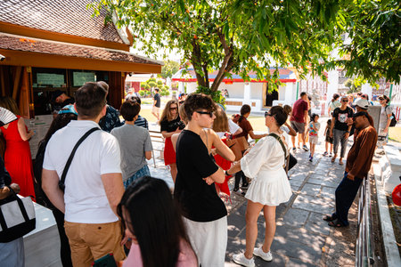 Bangkok,Thailand - February, 14 2023 :

Wat Arun is a Buddhist temple in the Bangkok Yai district of Bangkok, Thailand. It is situated on Thonburi on the west bank of the Chao Phraya River.のeditorial素材