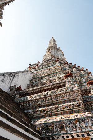 Bangkok,Thailand - February, 14 2023 :Wat Arun is a Buddhist temple in the Bangkok Yai district of Bangkok, Thailand. It is situated on Thonburi on the west bank of the Chao Phraya River.のeditorial素材