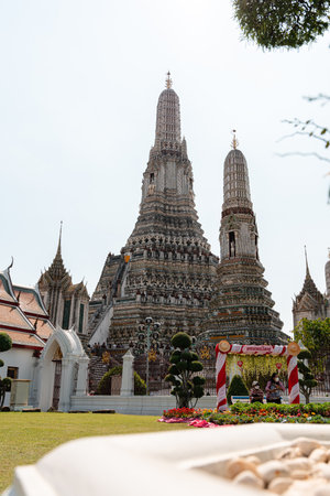 Bangkok,Thailand - February, 14 2023 :Wat Arun is a Buddhist temple in the Bangkok Yai district of Bangkok, Thailand. It is situated on Thonburi on the west bank of the Chao Phraya River.のeditorial素材