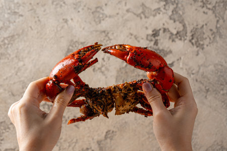 Black Pepper Crab (Indonesia : Kepiting Lada Hitam)の写真素材