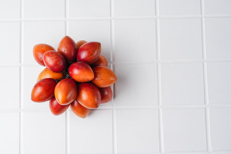 tamarillo fruit (Indonesia : terong belanda). Dutch eggplanの写真素材