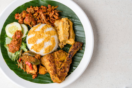 Rendang Ayam or Chicken Rendang,  is an Indonesian food from West Sumatra in Indonesia.の写真素材