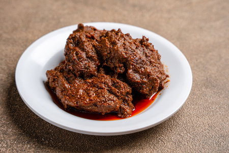 Beef Rendang is a Minang dish originating from the Minangkabau region in West Sumatra, Indonesia.の写真素材