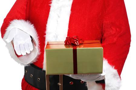 photography of Santa Claus holding presentの写真素材