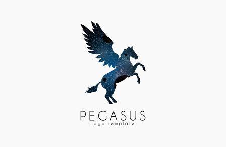 Cosmic Pegasus Creative logo.のイラスト素材