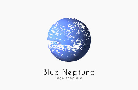 Neptune . Planet . Comic . Space . Creative logoのイラスト素材