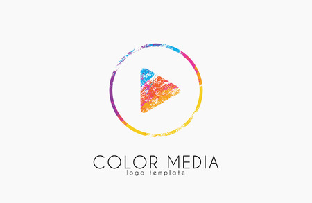 Media . Color media. Paly button . Music . Creativeのイラスト素材