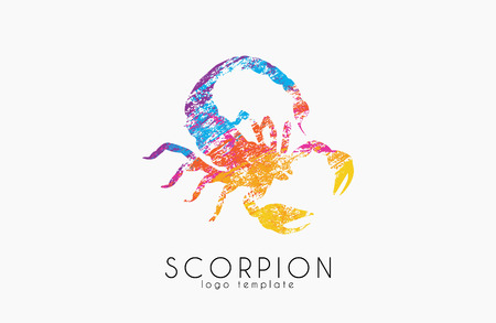 Scorpion design. Color scorpion. Creative .のイラスト素材