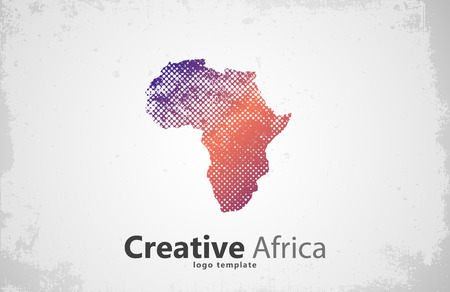 Africa. Creative africa logo design. Africa mapのイラスト素材