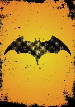 Bat symbol. Bat poster. Grunge poster. Poster designのイラスト素材