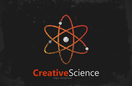 atom symbol. atom logo design. color atom. science logoのイラスト素材