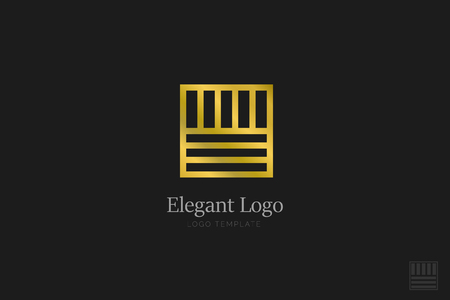 Minimalistic Elegant Logo. Luxury emblem logo templateのイラスト素材