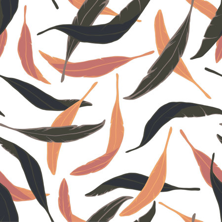 Leaves seamless pattern, Floral pattern, Seamless botanical texture, textile pattern, Leaf design, Tropical designの写真素材