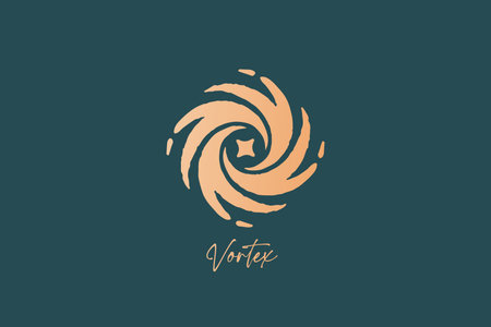 Vortex Logo design, Celestial Logo, Star logo, Galaxy emblem, Water, Star, Cosmic, Spaceのイラスト素材