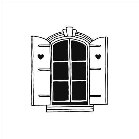 Hand drawn logo element, doodle, drawing, small, minimalistic art, home, decoration element, stickerのイラスト素材