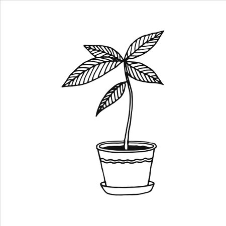 Hand drawn logo element, doodle, drawing, small, minimalistic art, home, decoration element, stickerのイラスト素材