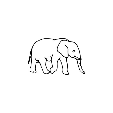 Logo element, clipart, nature, outline, tattoo, handdrawn, drawingのイラスト素材