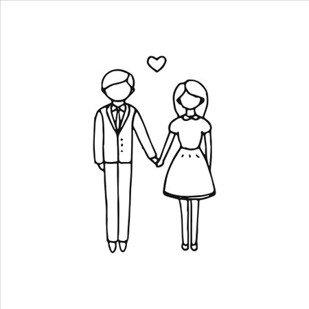 Wedding design element, Handdrawn element, Clipart, Drawing, Illustrationのイラスト素材