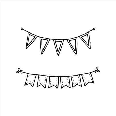 Wedding design element, Handdrawn element, Clipart, Drawing, Illustrationのイラスト素材