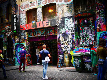 Hosier Lane Graffiti, Melbourneのeditorial素材