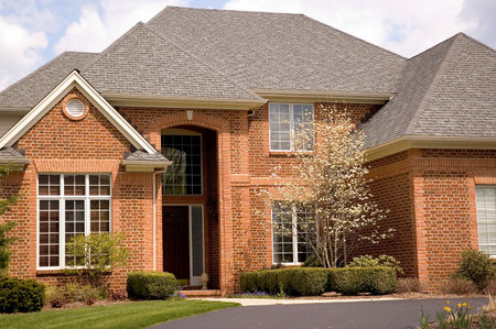 Details of a red brick house.の写真素材