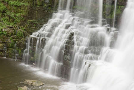 Close up of the bottom of Chittenango Falls in central New York state. This powerful and beautiful...