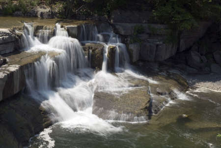 Lower Taughannock Falls in  New York.  の写真素材