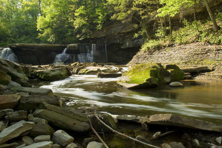 Great Falls of Tinker Creek Ohio. This waterfall is found in the middle of an urban area near Cleveland Ohio. の写真素材