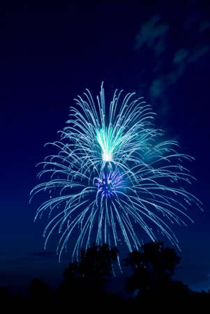Holiday celebration of a colorful fireworks display. の写真素材