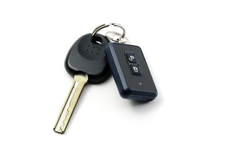 Car keys isolated on whiteの写真素材