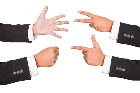 Hand gestures set, isolated  These and other gesturesの写真素材